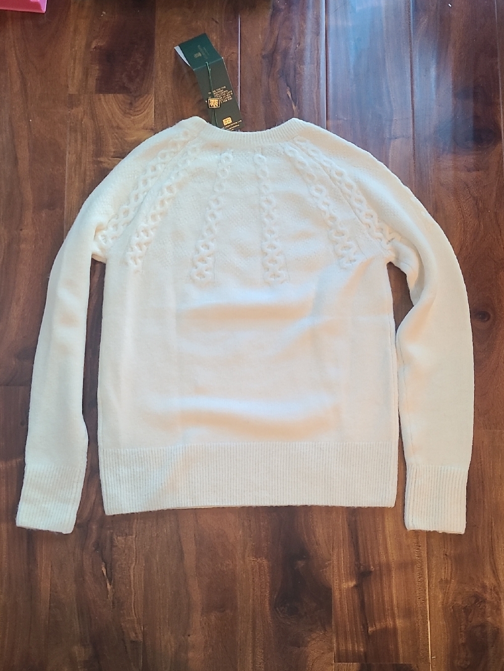 Holland Cooper Astoria Half Cable Knit Sweater In Oyster - Picture 11 of 11